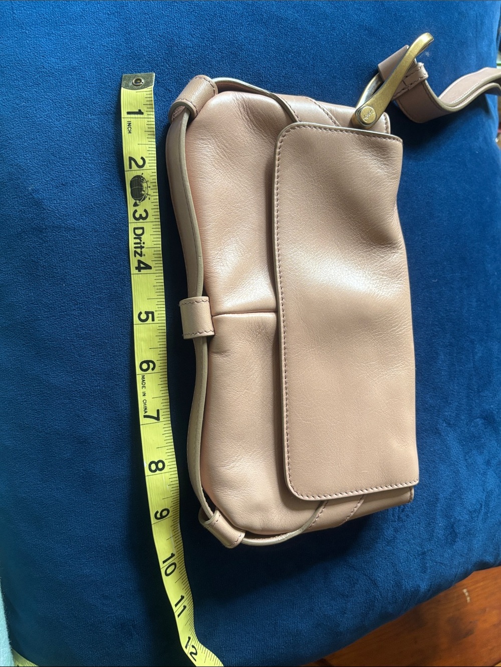 Yves Saint Laurent Beige Leather Wristlet Clutch - Picture 6 of 6